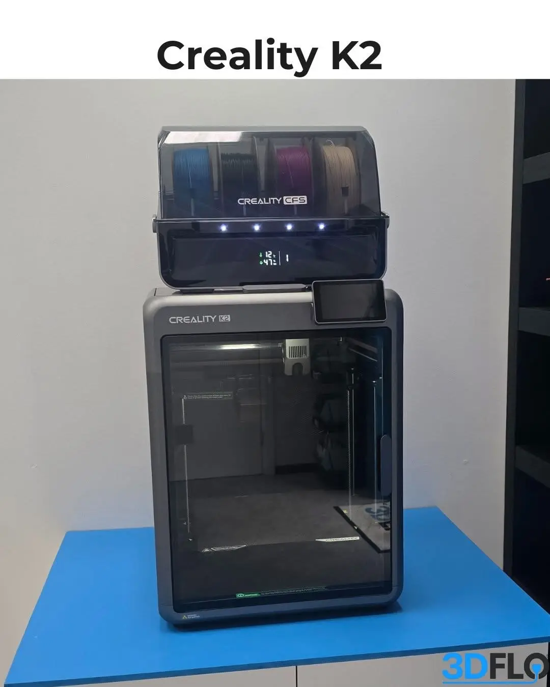 Creality K2 Pro Combo (A) 3D Printer, Multicolor Color Printing with CFS, 600mm/s High-Speed, Dual AI Camera, Active Chamber Heating, Auto Leveling, Large Build Volume 300×300×300mm