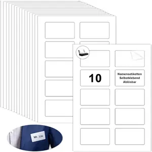 Removable Self-Adhesive A4 Name Labels Pack of 150 or 300, Printable Stickers for Clothing, Compatible with Laser and Inkjet Printers