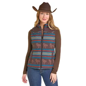 PANHANDLE SLIM WOMEN VEST CHOCOLATE REVERSIBLE PUFFER VEST DW98C06850