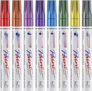 Metallic  Markers - 8 Colors Oil Based Permanent  Pens, , , Medium Tip Metallic Markers for Black Paper, Metal, Glass, Rock, Plastic, , Canvas, Ceramic, Pumpkin