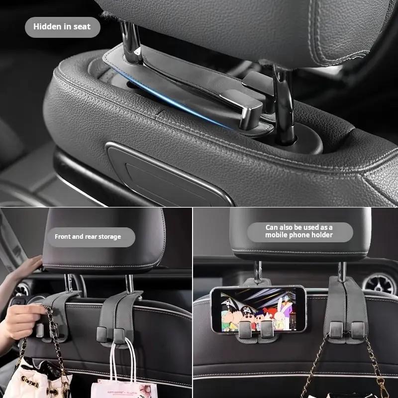 Universal Suede Leather Car Back Seat Hook | Double Hanging Organizer for SUV & Sedan | Soft Anti-Scratch Interior Decor | Multi-Functional Headrest Hanger Bags & Essentials Solar Powered Winter Windshield Long Carbon Fiber Stretchable Truck Bed Cargo Net Universal Suede Leather Car Back Seat Hook | Double Hanging Organizer for SUV & Sedan | Soft Anti-Scratch Interior Decor | Multi-Functional Headrest Hanger Bags & Essentials Solar Powered Winter Windshield Long Carbon Fiber Stretchable Truck Bed Cargo Net