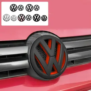 1/2pcs Car Front Radiateor Badge Decoration Rear Trunk Lid Emblem Cover Replacement For Volkswagen VW Golf 6 MK6 2010 2011 2012 2013 Auto Modification Accessories