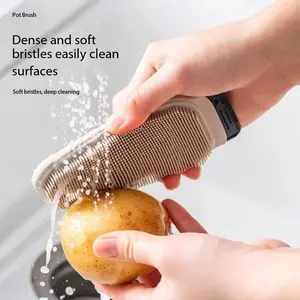 Multifunctional Fruit Vegetable Cleaning Brush, Bendable Sink Cutting Board Gap Cleaner, Kitchen Tool for Vegetables and Fruits