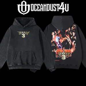 OceanDust4U Video Games 'Tekken 3' Hoodie 100% Premium Cotton Oversized Fit Pre-Washed Unisex Classic Top American Made