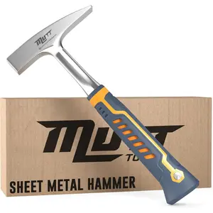 18oz Sheet Metal Hammer - Professional Tinners Hammer for Metal Shaping - Forged HVAC Hammer with  Handle for Duct Work & Sheet Metal Projects