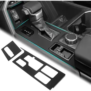 KDO  2PCS Central Control Gear Shift Panel Trim Cover Compatible with Toyota 2022-2025 2026 Tundra & Sequoia Accessories Center Console Cover Protection Gear Shift Control Anti-Scratch Panel
