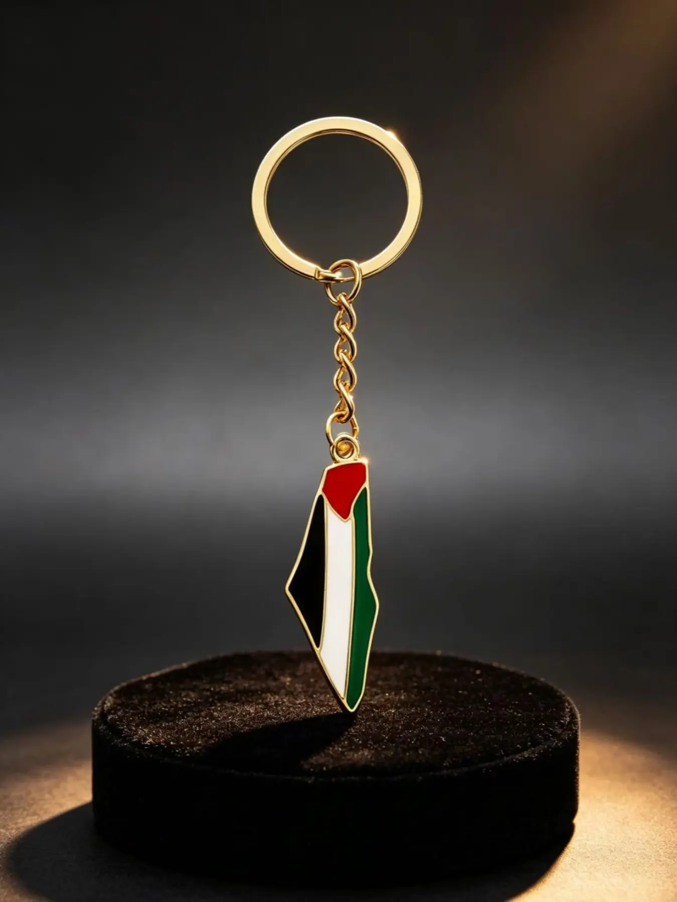 Palestinian Map Keychain Pendant, Unisex Fashion Key Ring, Palestinian Flag Design, Casual Style Accessory, Keychain Charm, Key Accessories
