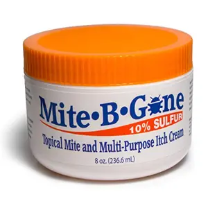 Mite-B-Gone 10% Sulfur Cream (8oz) | Itch Relief from Mites, Insect Bites, Acne, and Fungus