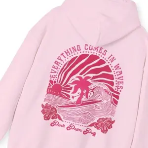 Everything Comes in Waves Hoodie Cotton Crewneck Womenswear Lady Long Sleeve