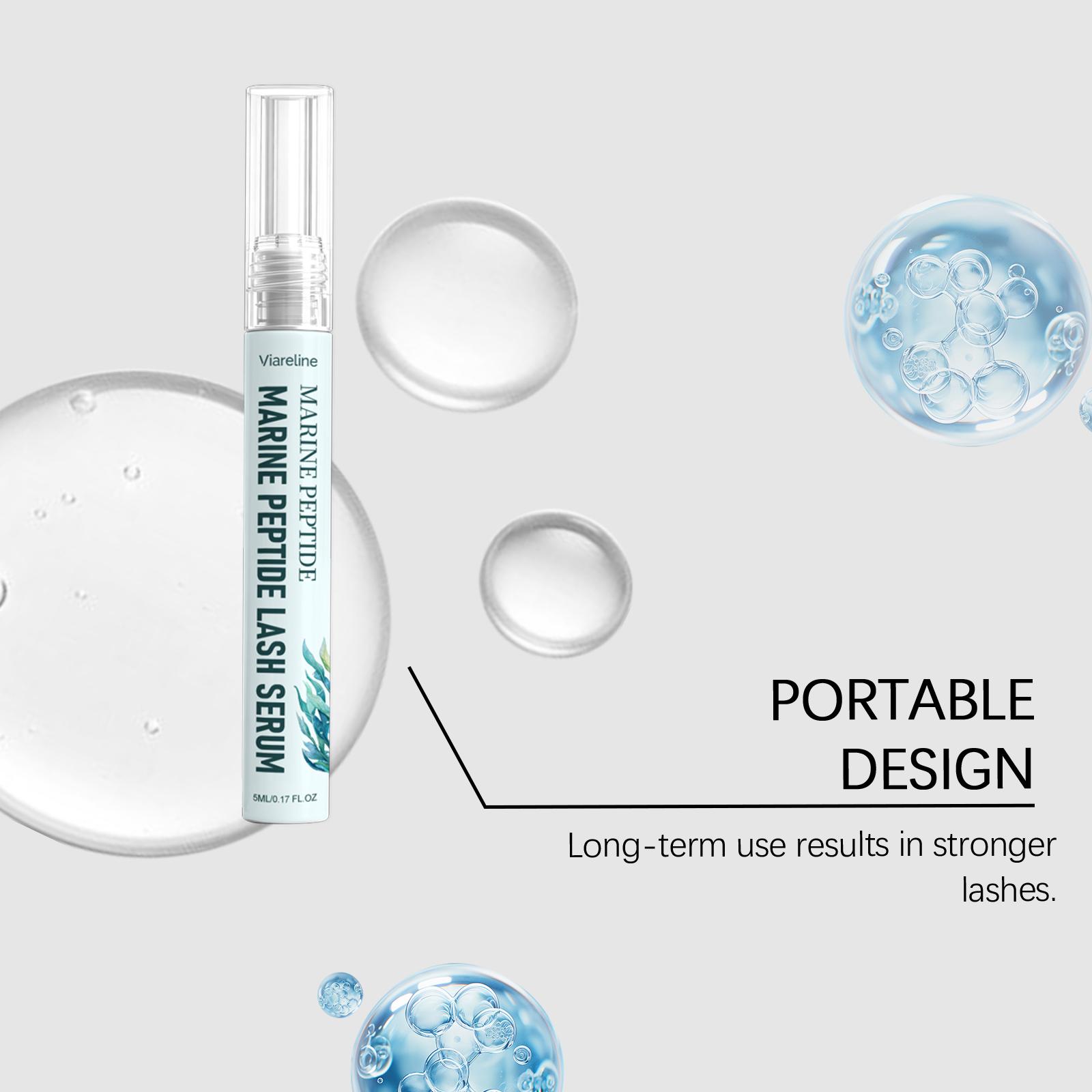 Marine Peptide Lash Serum， Lightweight texture, non-sticky，Suitable for both morning and evening skincare，Nourishes lash roots, maintaining their condition.Stable formula, reliable for daily use.Multi-effect nourishment, one-stop lash care.