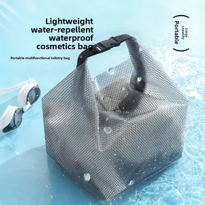 Waterproof Toiletry Bag with Wet Dry Separation, Large Capacity Drawstring Travel Pouch for Men Women, Outdoor Swimming Gym Clothes Storage Organizer, Travel Bag for Toiletries