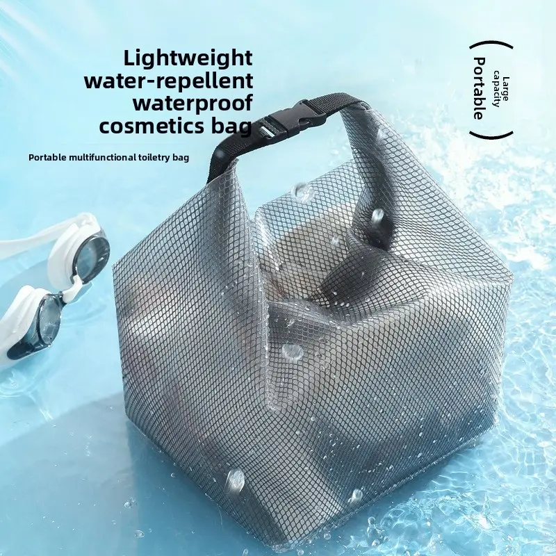 Waterproof Toiletry Bag with Wet Dry Separation, Large Capacity Drawstring Travel Pouch for Men Women, Outdoor Swimming Gym Clothes Storage Organizer, Travel Bag for Toiletries, Travel Pouches for Toiletries