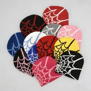 Y2K Spider Web Beanie | Vibrant Spider Web Design Beanies for Men & Women, Soft Touch Materials, Adjustable Fit for Comfort & Warmth
