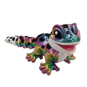 Baby Leopard Gecko 3D Printed Articulating Figurine Articulated Collectible Room Decor Decoration Figure