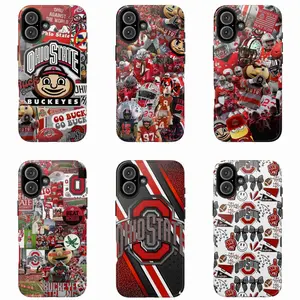 6 Styles Ohio State Football Spirit Case For iPhone 17 16 15 14 13 12 11 XS and Samsung S25 S24 S23 S22 S21, Gift for fans, Trending 25  Q