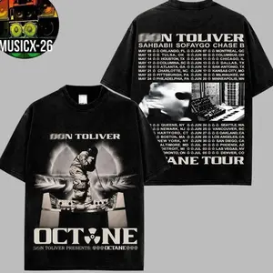 Donny Toliver - Octane Tour Date Graphic For Toliver Gang High-quality Cotton T-Shirt, Cactus Jack Style Shirt Hip-Hop Shirt, E85 Octane Album Merch, Donny Womack Rap Fan Graphic Tee WEA