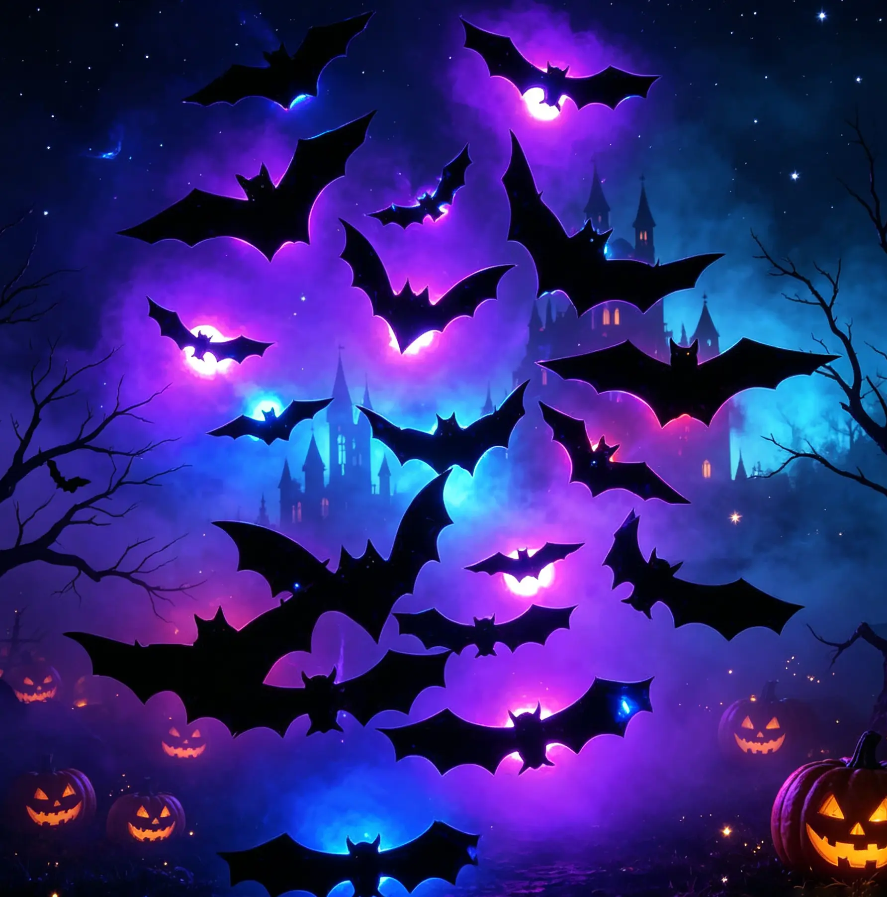 2026 Halloween Decoration 3D Bat Design LED Decoration, 12pcs/24pcs/set Bat Shaped Wall Sticker, Decorative Light for Home Party Festival