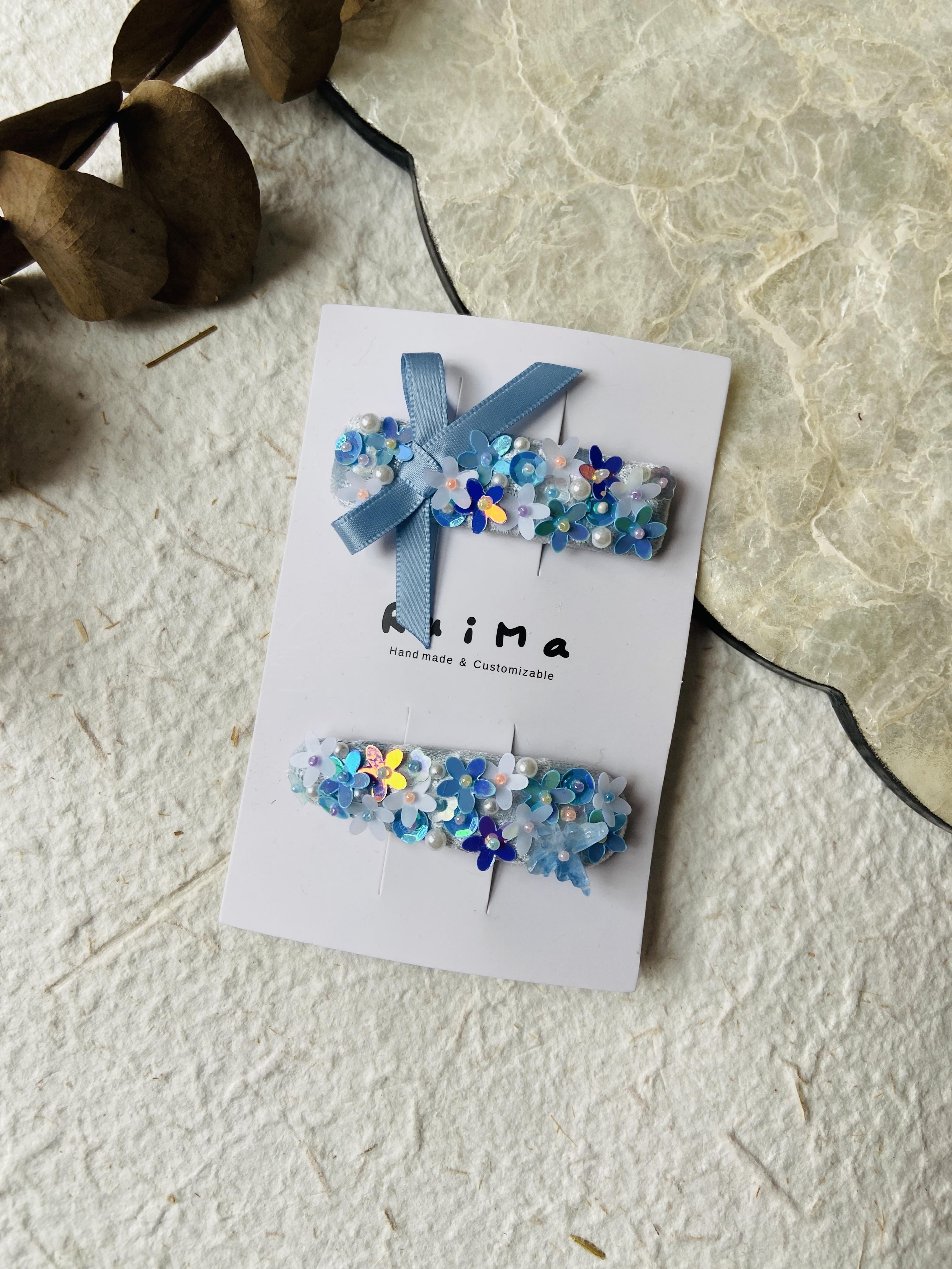 Korean Style Floral Hair Clips for Baby Girls, Handmade Fabric Barrettes, Cute Hair Accessories for Kids Birthday Party Gifts