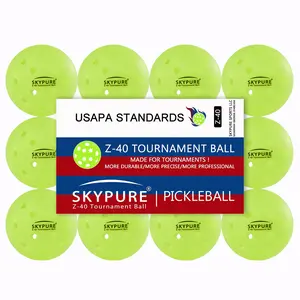 SKYPURE Z-40 Tournament Ball 12balls very good use for pickleball machine High-Visibility Bright Green 40 Hole Textured Surface for Consistent Bounce Indoor/Outdoor Use for All Skill Levels