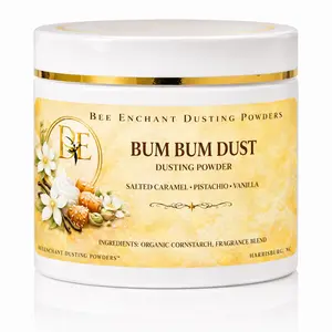 Bee Enchant’s Bum Bum Body Dusting Perfume Powder- Scented - Finely Milled powder Talc-Free Fragrance  Daily- Natural Shower Powder Vanilla Skin Repair Cosmetic Golden