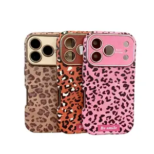 Ins Style Leopard Print  for IP17 Pro Max, Liquid Silicone Wrist Strap, Anti-Slip & Sweat-Proof, Super Cute Poker Card Pattern   16 14 Pro Max Clear  protective  magnetic stylish Anti-Fall   promax 11-16 phone case black junk cover fit durable tpu Series