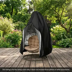 Zipper Swing Chair Cover, Heavy-Duty Dust Protection for Outdoor Egg Chairs, Patio Hammock Covers, Sunshade & Dustproof, Father's Day Gift