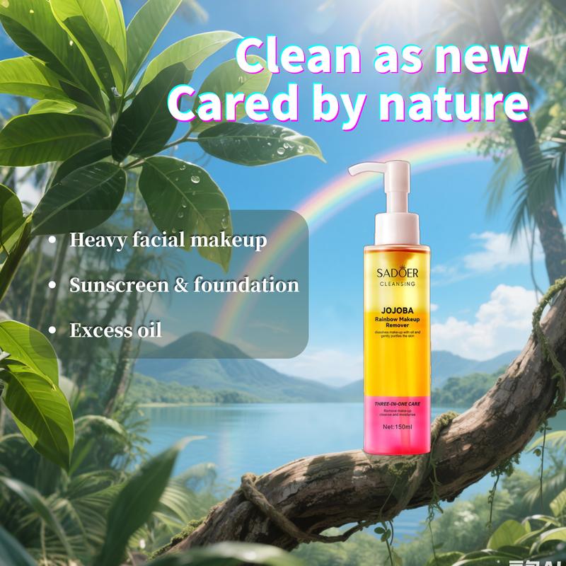 Deep Double Cleansing Makeup Remover Oil, 150ml/5.07fl oz Gentle Makeup Cleansing Oil, Deep Cleansing Oil, Facial Cleansing Product for Women & Girls Cleanser Cosmetic