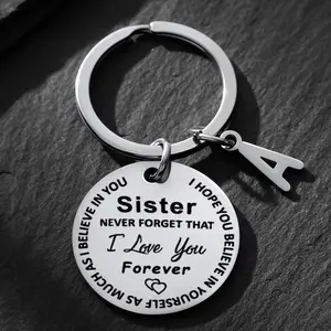Personalized Stainless Steel Keychain Gift For Sister