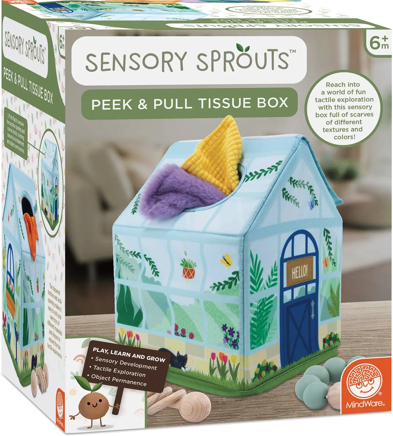 Sensory Sprouts Peek and Pull Scarf Box