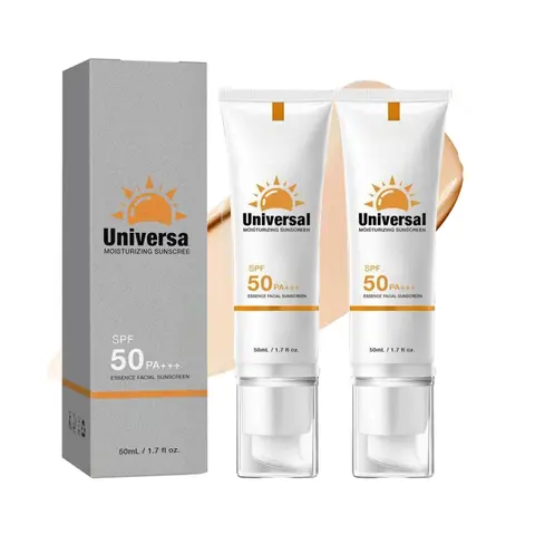 Organic Tinted Facial Sunscreen Cream SPF50 - Fragrance-Free, Hydrolyzed Collagen-Rich, Anti-Aging, Waterproof, UV Protection, Glycerin & Titanium Infused, Hydrating, Moisturizing, Light, Refreshing on Skin, for Adults, All Skin Types, Daily Use