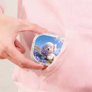 White Dog Lavender Printed Braces Box, Viral Popular Denture Storage Box, All-Scenario Universal Orthodontic Retainer Case