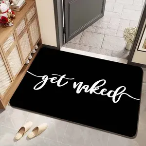Get Naked Bathroom Mat, Fun and Non-Slip Bath Rug, Absorbent and Easy to Clean, Perfect for Unique Bathroom Decor, Bathroom Decorative Mat, Bathroom Floor Mat