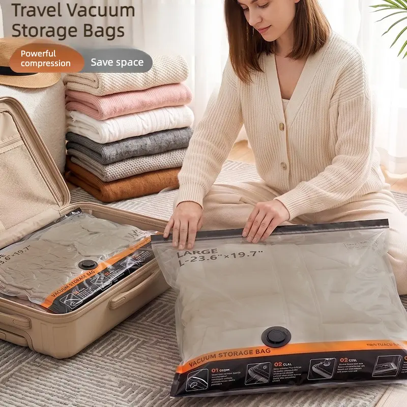 PE Eco-Friendly Travel Vacuum Storage Bags (11-Pack: 2 Large, 4 Medium, 4 Small, 1 Wireless Electric Pump) – Space Saver Compression Bags for Comforters, Blankets, Clothes Sealing