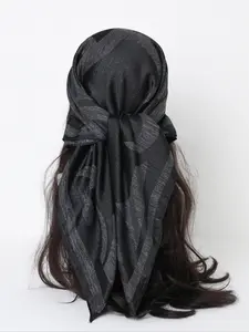 Women's Elegant Random Print Square Scarf, Casual Soft Comfortable Shawl for Daily Wear, Fashion Accessories for Women & Girls, Boho Style Scarf