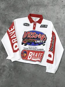 Men's Street Style Plaid Long Sleeve Fitted Polo Shirt, Casual Graphic Fashion Top for All Seasons, Trendy Hip Hop Streetwear Design, Menswear Perfect for Outdoor Activities