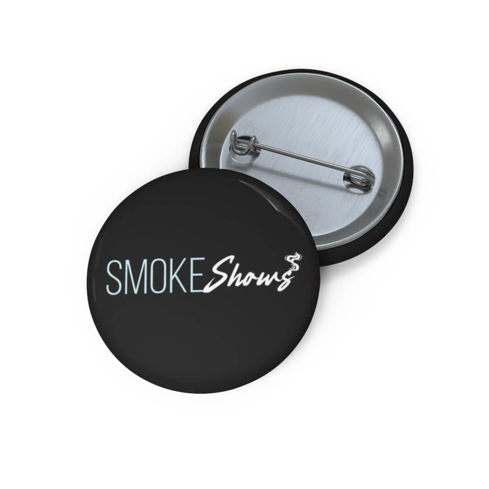 Smoke Shows pin button | Round enamel lapel pin, 1.25 inch logo badge