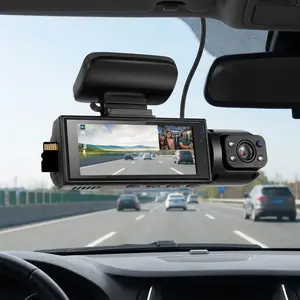 HD Front Rear Dash Cam, Dashboard Camera Recorder, Car Driving Recorder with Dual Lens, 3.16" IPS Screen Night Vision 170°Wide Angle Loop Recording, Parking Monitor GPS 32GB Memory Anti-Glare Waterproof Dashcam For Cars