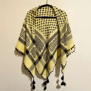 Yellow and black keffiyeh – Handmade in Bethlehem