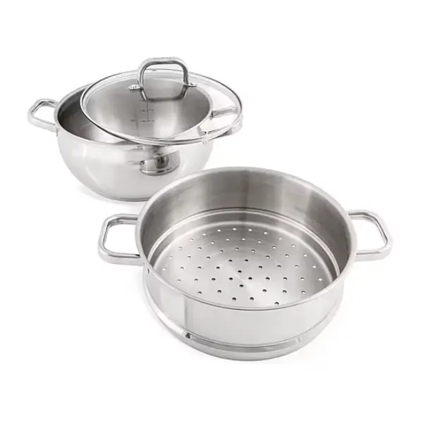BergHOFF Belly Shape 18/10 Stainless Steel 3-pc. Steamer Set