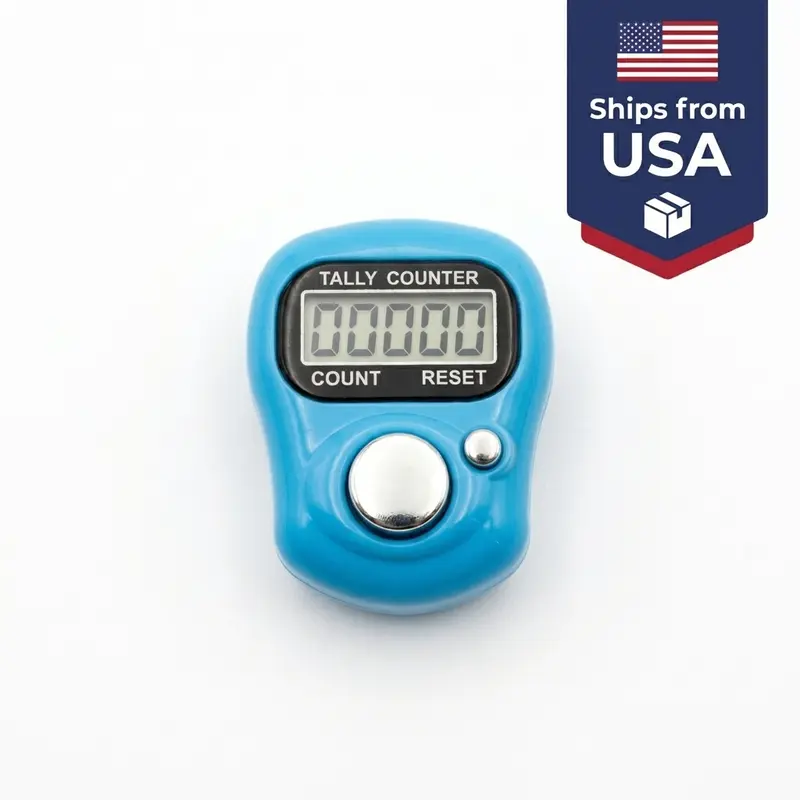 Mini Digital Finger Counter - Affirmation Clicker for Manifestation, Prayer, Meditation & Mindset Training | LCD Display Tally Counter