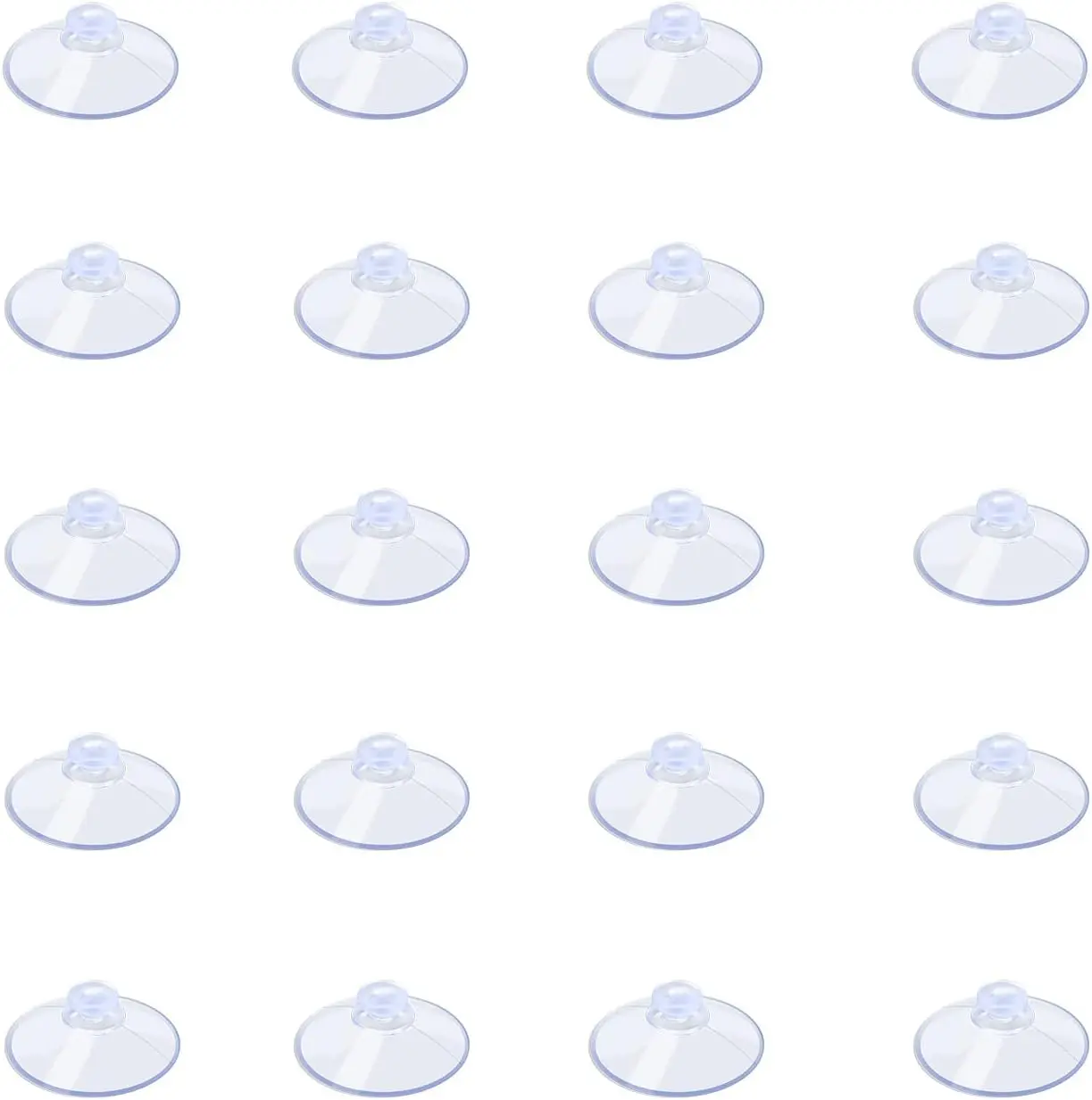 20 Packs Suction Cups 0.8 Inch Clear Sucker Pads Without Hook for Glass Home Organization Decoration
