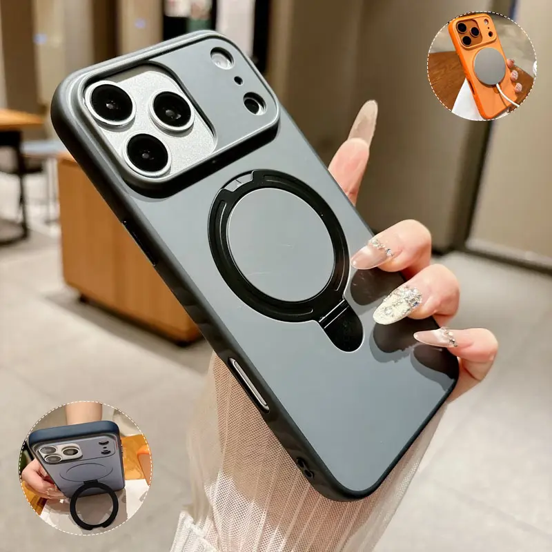 Fashion color-block skin-feel 2-in-1 PC stand phone case, compatible with iPhone 17 Pro Max/16/5/14/13/12 Pro, featuring a hidden stand for drop protection, skin-friendly touch and anti-fingerprint design, stylish gift option. cover affordable