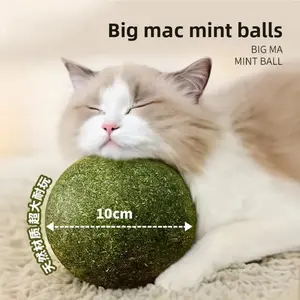 Catnip Ball & Silvervine Molar Toy for Cats, Cat Treat Lick Toy for Self-Play & Boredom Relief Catnip Ball Chew Toy, Lickable Cat Treat with Silvervine, Self-Play Boredom Relief for Cats