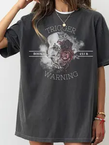 Trigger Warning Sweatshirt, Reading Hoodie for Book Lovers, Booktrovert Shirt, Dark Romance Reader Gift, Bookish Apparel, Perfect Gift for Teachers