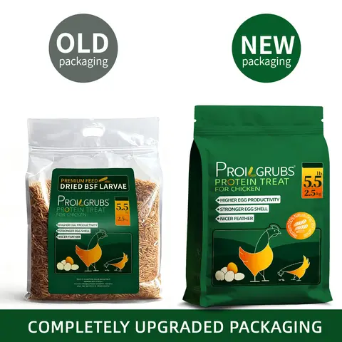 PROILGRUBS 5.5LBS Dried Black Soldier Fly Larvae Treats for Chickens & Hens,Birds, Protein-Rich Mealworms Natural Dry Food for Animal Feeding Non-GMO #sohochic #tiktokshopbacktoschool #glowup