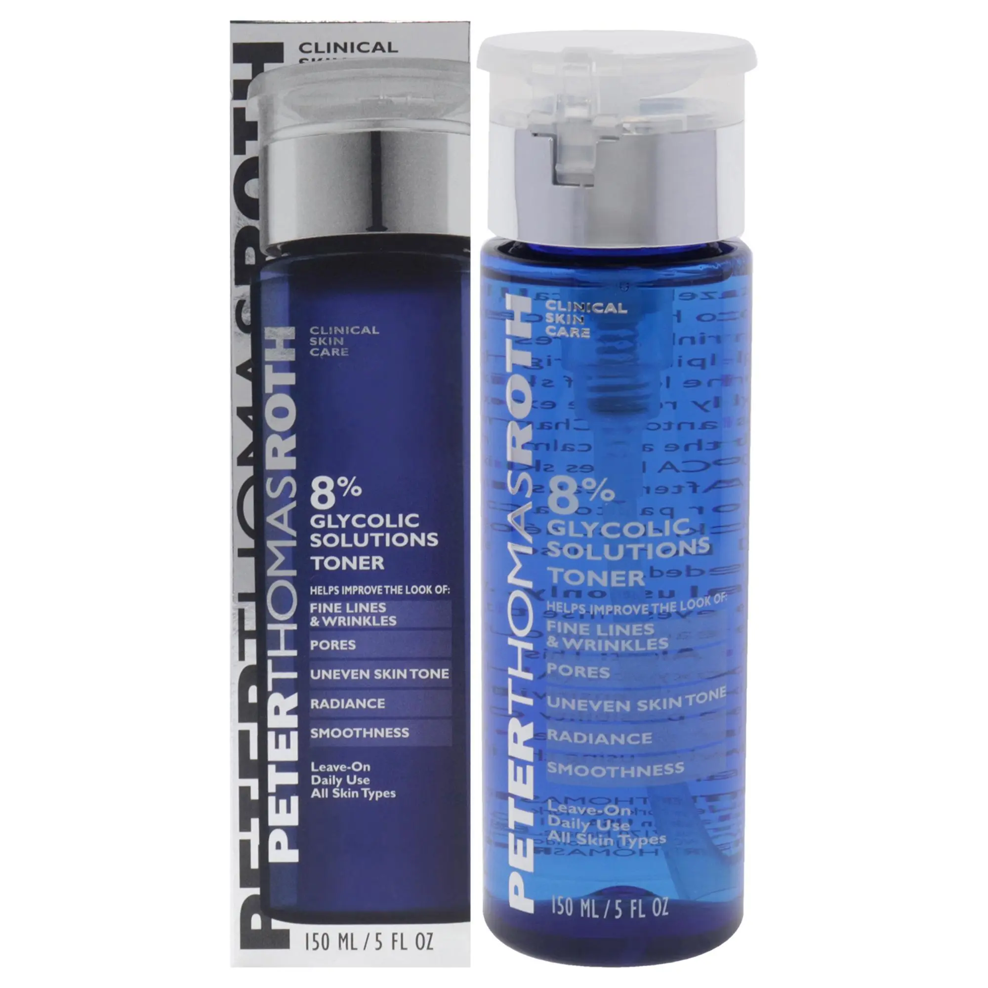 Peter Thomas Roth Glycolic Solutions 8% Toner, Unisex 5 fl oz Skin-Renewing Facial Toner, Renews Skin