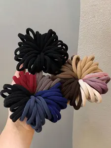 Random Color Hair Ties, 100pcs High Stretch Hair Ties, Casual Simple Hair Accessories for Women & Girls, Minimalist Headwear Suitable for Thick Hair, Ponytail Hairstyle, Elastics, Elastic Tie Band, Elastic Hair Accessory