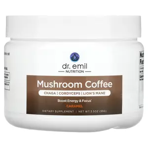 Dr. Emil Nutrition Mushroom Coffee, Caramel, 3.5 oz (99 g)