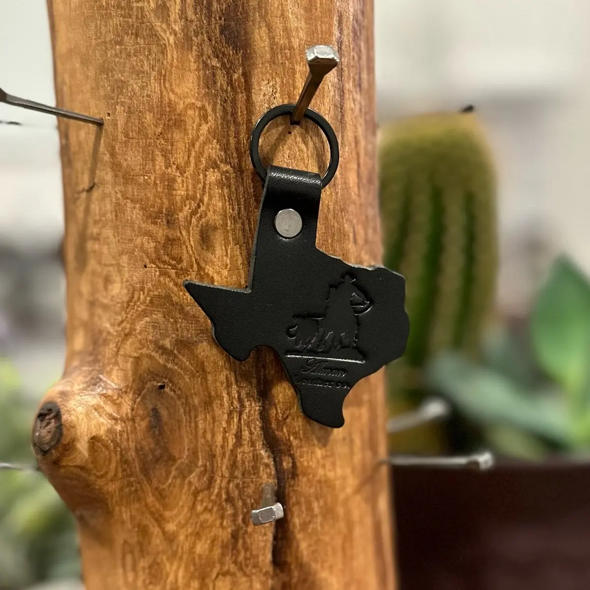Texas Key Fob, Longhorn, Texas State Shape Keychain, Texas Cowboy, Texas Longhorn