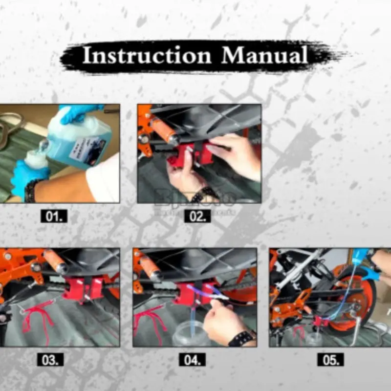 Motorcycle and Bicycle Chain Cleaning and Lubrication Kit - Durable 1 Tool Set for Street-Touring Motorcycles - Includes Chain Cleaner, Brush, Gear Cleaning Tool, and Lubrication Device